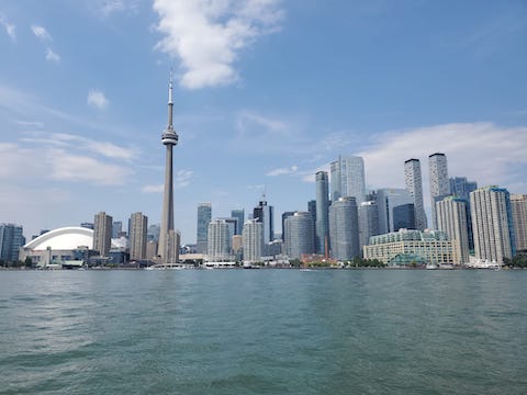 Toronto skyline from Toronto Harbour.