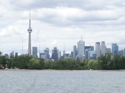 Toronto skyline from Lake Ontario