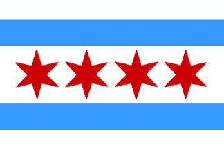Flag of the City of Chicago, USA