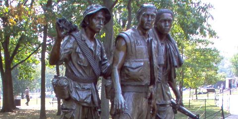 Statue commemorating the soldiers of the Viet Nam Conflict.